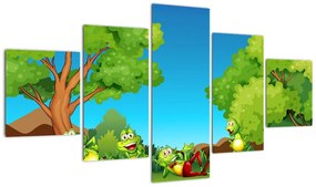 Obraz  - Wesołe żaby (125x70 cm)