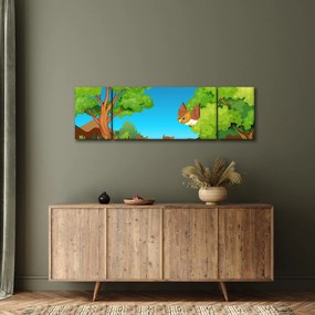 Obraz - Wesołe sówki (170x50 cm)