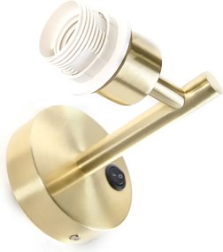 Nowoczesna lampa ścienna złota 1-światłowa z przełącznikiem - Combi