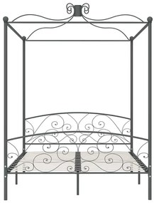 Szare metalowe łóżko rustykalne 120x200 cm - Ifrexi