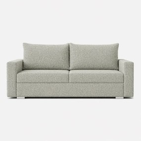 Sofa z Funkcją Spania DRAVOS Szara Boucle Japandi