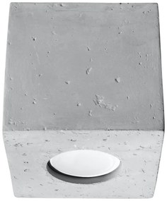 Szara lampa punktowa 10x10 cm Geo – Sollux