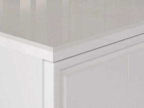 Szafka RTV 160 cm Goldin 06, biały połysk / złoty
