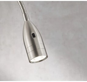 Metalowa lampa punktowa LED ze ściemniaczem w kolorze srebra Sten – Fischer &amp; Honsel