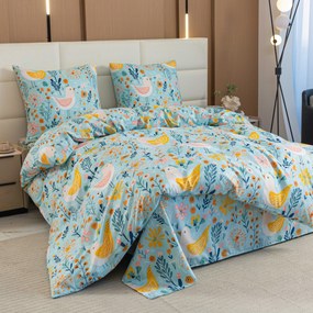 PrzytulneMieszkanie.pl PrzytulneMieszkanie.pl Pościel z mikrofibry SPRING TWEET kolorowa Rozmiar pościeli: 2 szt 70 x 90 cm | 200 x 220 cm