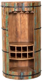 Szafka na wino z drewna z recyklingu liczba butelek 8, 60x115 cm Kaveri – Interia Home &amp; Living