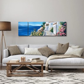 Obraz - Uliczka nad morzem (170x50 cm)