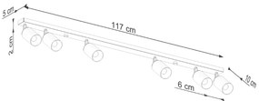 Listwa oświetleniowa WINX 6L czarna/złota SOLLUX  LIGHTING