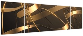 Obraz - Brązowe wstążki (170x50 cm)