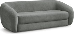 Ciemnoszara rozkładana sofa z tkaniny szenilowej 228 cm Neyo – Bobochic Paris