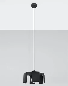 Lampa wisząca TULIP czarna SOLLUX  LIGHTING