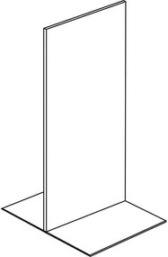 Regał sklepowy obustronny, pełne ścianki, 2200 x 1000 x 900 mm, podstawowy, biały