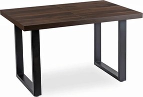 Stół Prostokątny Rozkładany TOMAS 130-230 cm Orzech/Czarny do Jadalni Loft