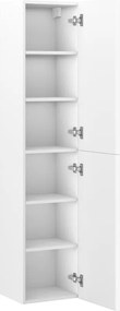 Mexen Rivel słupek łazienkowy 35 cm, 2 drzwi, ryflowany, biały mat - 91A21-03016-2-BF01