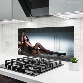 Panel Szklany do Kuchni Artystyczny Akt Kobiecy