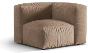 Jasnobrązowy aksamitny moduł sofy (strona zmienna) Martina – Micadoni