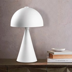 Biała lampa stołowa z metalowym kloszem (wysokość 52 cm) Dodo – Opviq lights