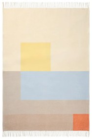 Żółto-niebieski koc 125x190 cm Brick – Mette Ditmer Denmark