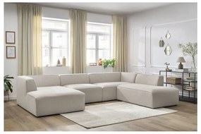 Beżowy narożnik modułowy (prawostronny/w kształcie litery U) Megeve – Bobochic Paris