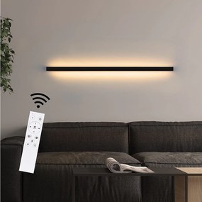 NETTLIFE Kinkiet LED do wnętrz, czarny, ściemniany, 100 cm, nowoczesny, 15 W, lampa do przedpokoju, oświetlenie ścienne