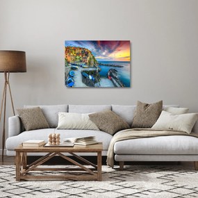 Obraz na szkle - Wioska śródziemnomorska (70x50 cm)