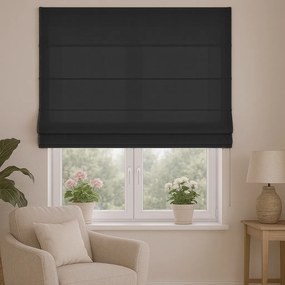 Roleta rzymska welurowa na wymiar Velutto czarna - do 140 cm