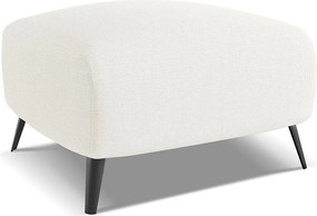 Pufa - z tkaniny szenilowej - biały - MALIE