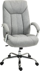 Vinsetto Ergonomiczne Krzesło Biurowe z Wysokim Oparciem, Oddychająca Tkanina, Regulowana Wysokość, Szare