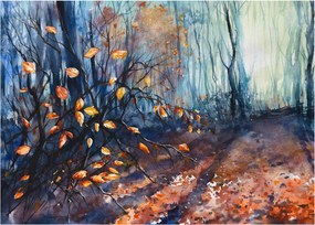 Obraz na szkle - Promienie jesiennego słońca (70x50 cm)
