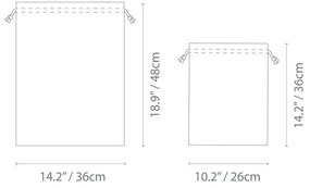 Tekstylne worki na bieliznę zestaw 2 szt. – Bigso Box of Sweden