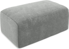 Szary podnóżek z tkaniny szenilowej Kona – Makamii