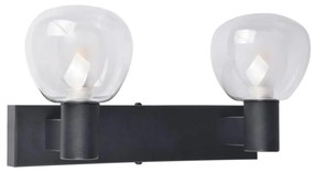 Kinkiet łazienkowy POLA 2xG9/5W/230V IP44 czarny/przezroczysty