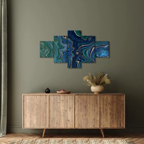Obraz - Zielono - niebieski marmur (125x70 cm)
