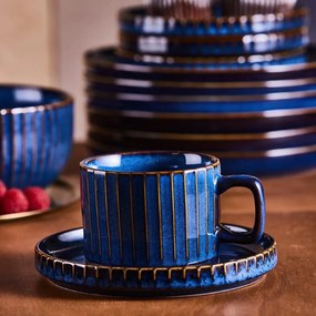 Altom Kubek porcelanowy Reactive Stripes niebieski, 220 ml