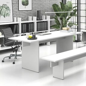 Biurko single SOLID, 180x80 cm, biały