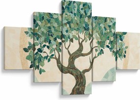 Obraz – Elegancka mozaika z drzewem (125x70 cm)
