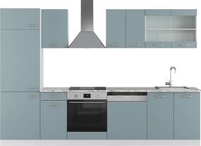 Zabudowa kuchenna niebiesko-szary 300x60x81.6 r-line