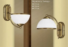 Stylowy kinkiet mosiężny SR-K1
