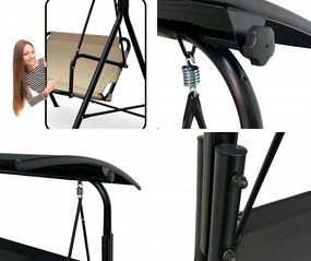 Huśtawka do ogrodu Paloma MAS-4006, wolnostojąca, kolor jasny brąz