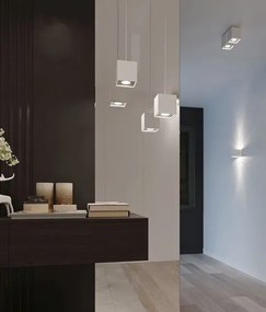 Minimalistyczna lampa wisząca kostka E816-Quas - biały