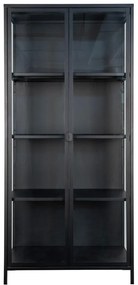 Czarna metalowa witryna 80x175 cm Brisbane – House Nordic