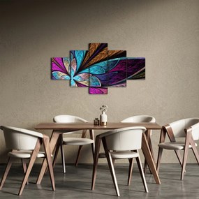 Obraz - Abstrakcja, kwiat (125x70 cm)