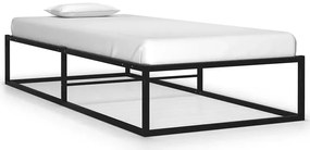 Czarne Metalowe Łózko W Stylu Industrialnym 100X200 Cm D3-A17