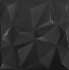 Zestaw 12 sztuk paneli ściennych czarne origami L7-H22