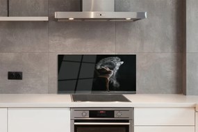 Panel szklany do Kuchni Kobieta w Oparach Dymu