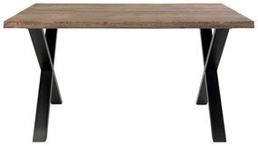 Stół z blatem z litego dębu House Nordic Toulon Smoked, 140x95 cm