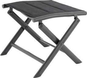 Składane aluminiowe krzesło - czarna, ciemnoszara rama