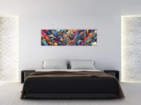 Obraz - Kolorowe graffiti (170x50 cm)