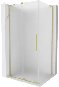 Mexen Velar L kabina prysznicowa rozsuwana 90 x 85 cm, szron, złota szczotkowana - 871-090-085-33-55