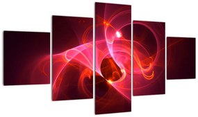 Nowoczesny obraz różowej abstrakcji (125x70 cm)